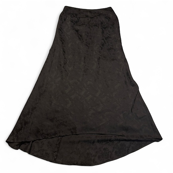 Isda & Co Dresses & Skirts - VTG y2k Sz 8 Jacquard Maxi Skirt Grunge Goth Slip Look Bias Cut Satin Whimsigoth